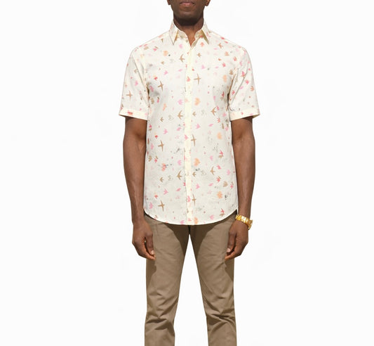 Aviator Print Short Sleeve Shirt