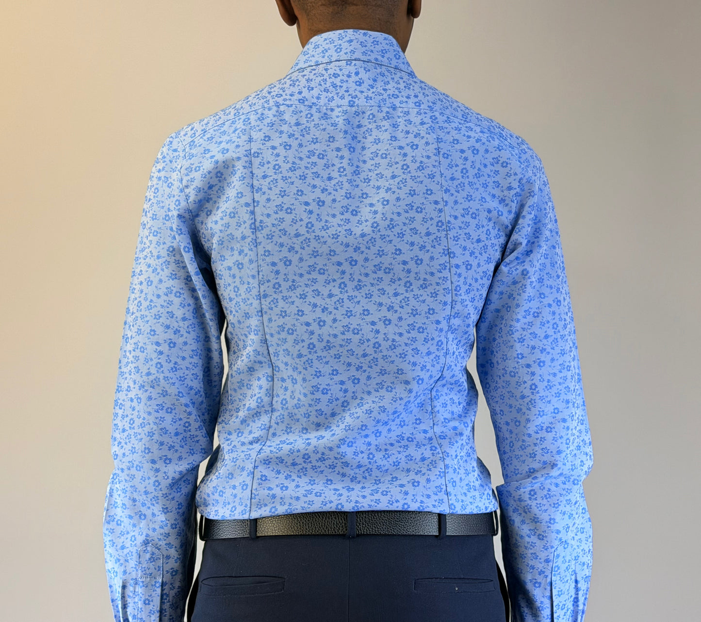 Blue Micro Floral Shirt