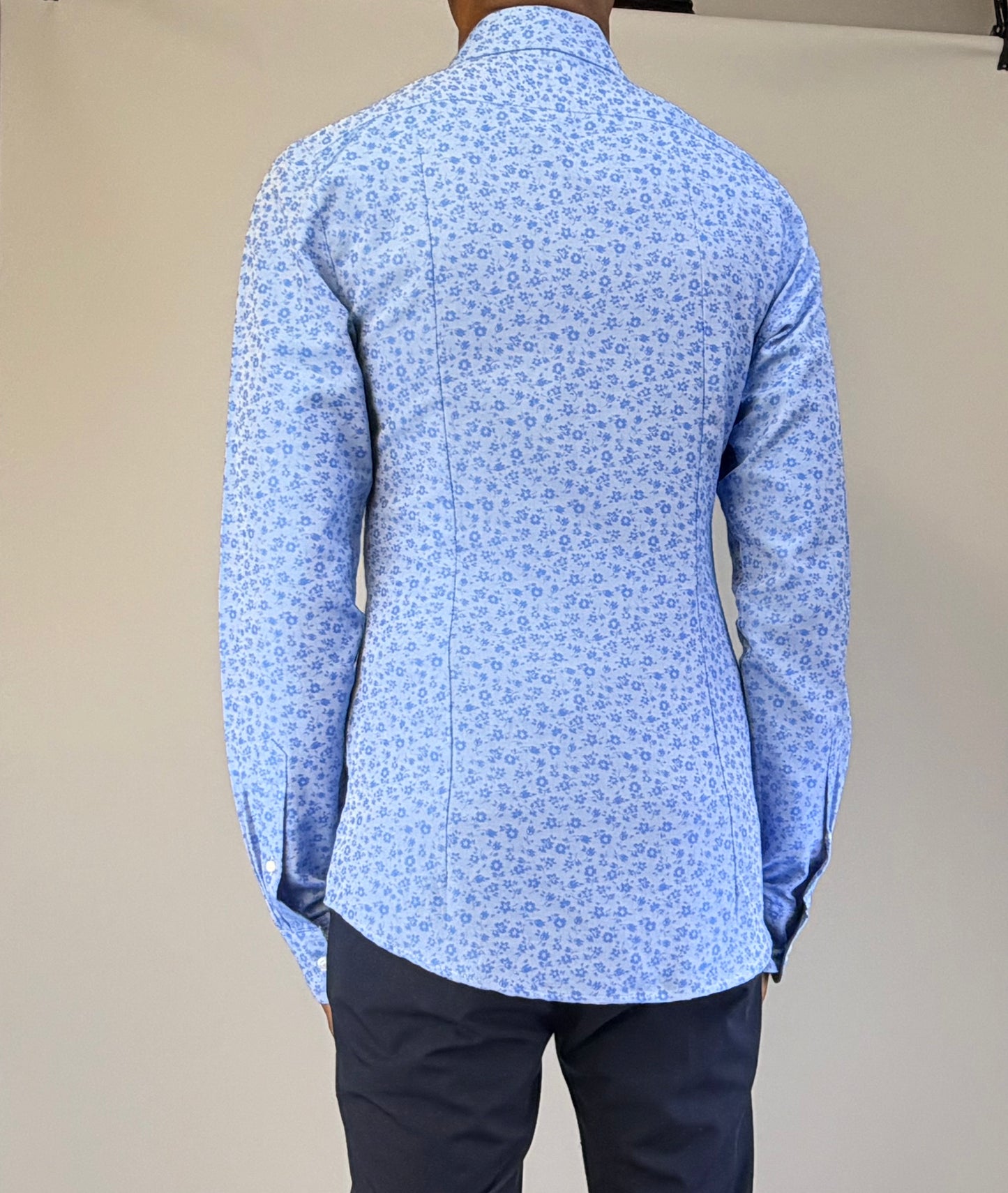 Blue Micro Floral Shirt