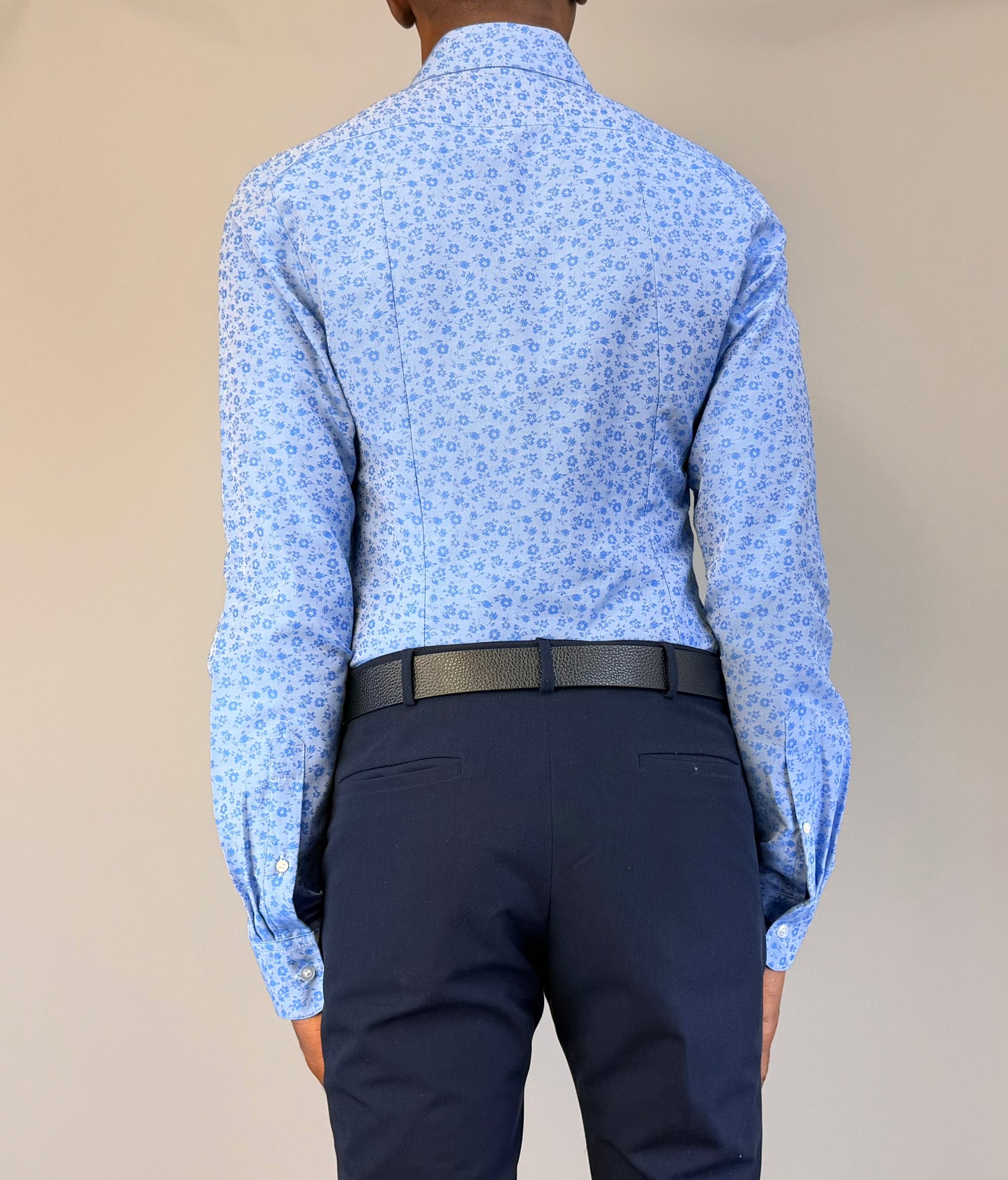 Blue Micro Floral Shirt