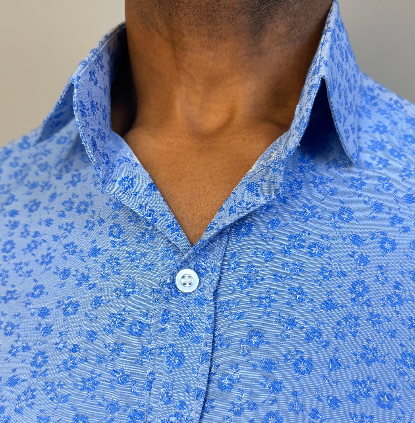 Blue Micro Floral Shirt